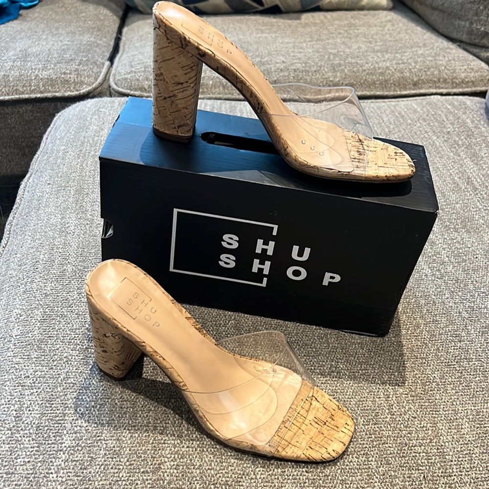 NEW Shu Shop Frida Cork heels
